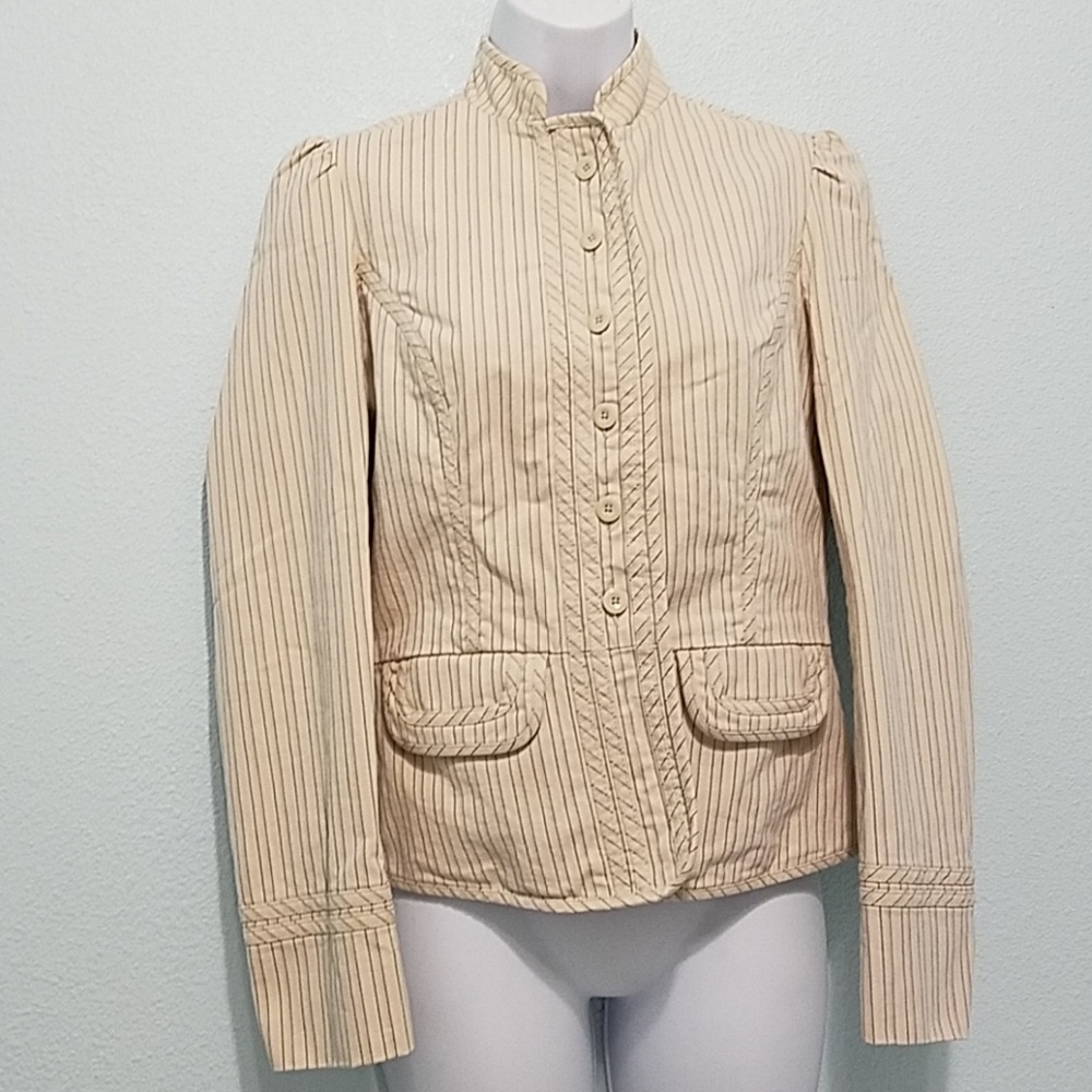 GAP Size 4 Buttoned Lined Blazer Jacket Stripes